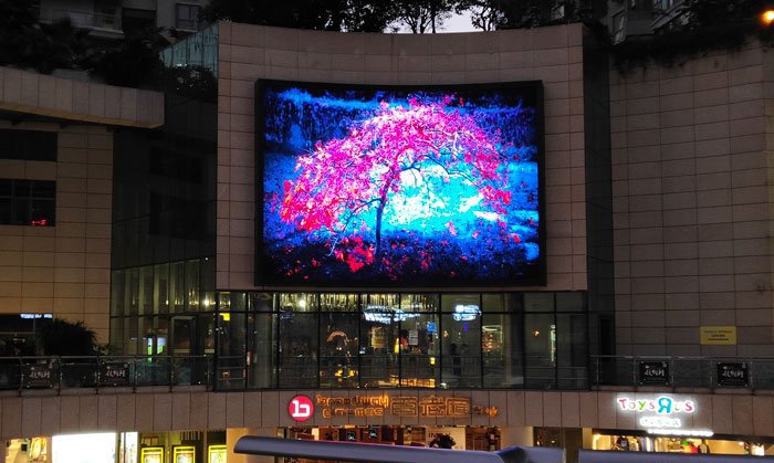 LED Display on the Building