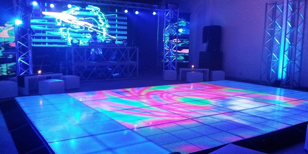 the floor LED display in the KTV