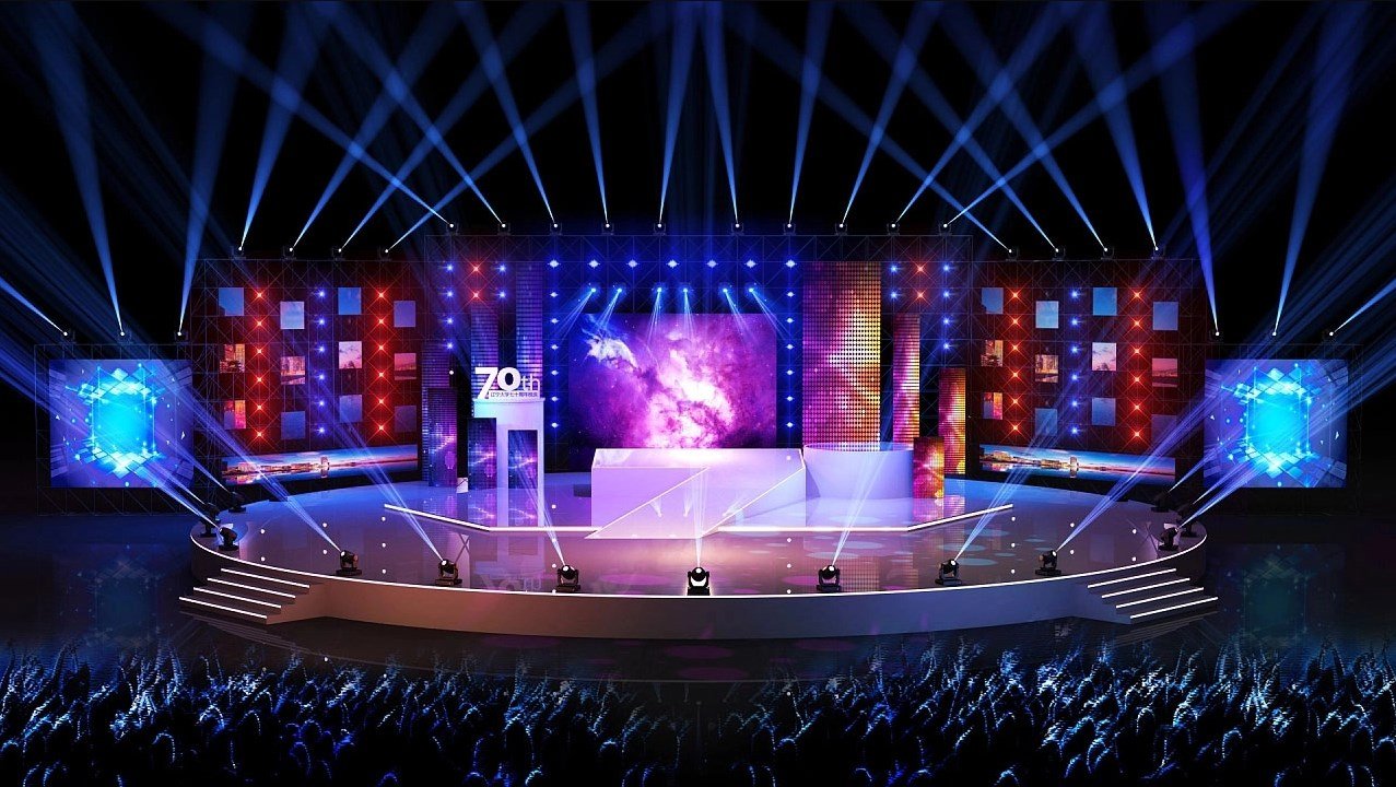 rental LED display in the stage