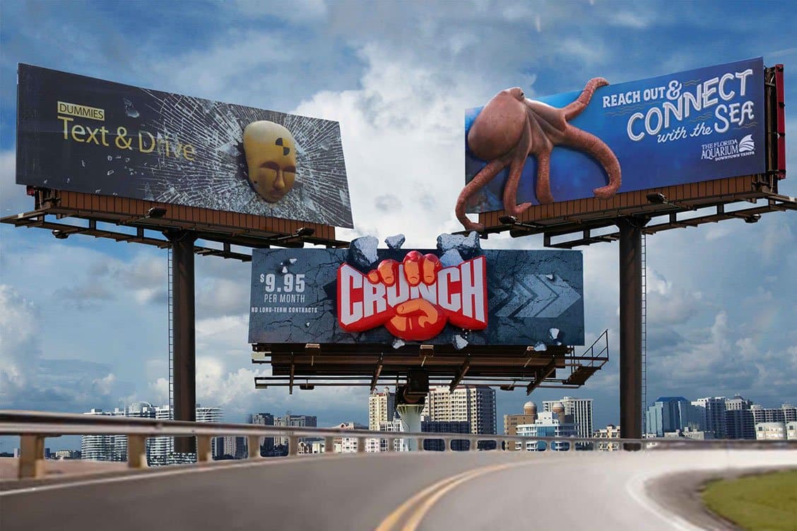 3d billboards in outdoor